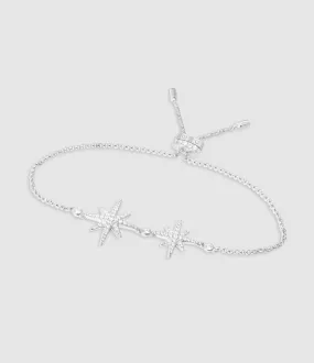 APM MONACO Partager  Bracelet Météorites Double Chaîne Argent  