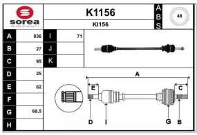 Arbre de transmission SNRA K1156 